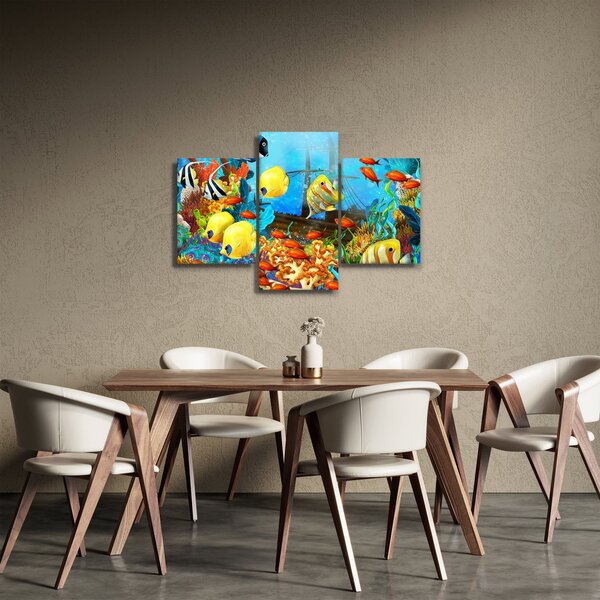 Slika - Barvit koralni greben (90x60 cm)
