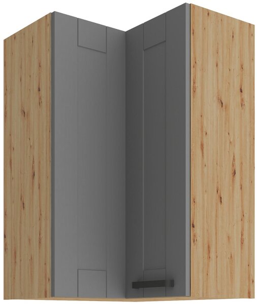 Zondo.hr Gornji kutni kuhinjski ormarić Lucid 60x60 GN-90 2F (90°) (korpus: hrast artisan + front: mdf dustgrey). 1134758