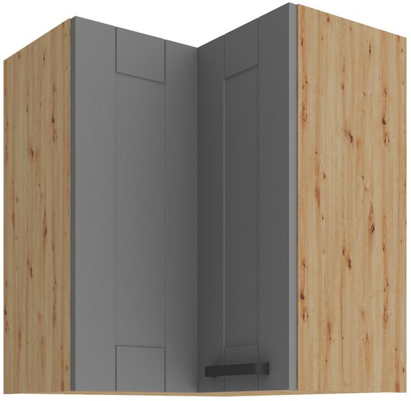 Zondo.hr Gornji kutni kuhinjski ormarić Lucid 60x60 GN-72 2F (90°) (korpus: hrast artisan + front: mdf dustgrey). 1134756