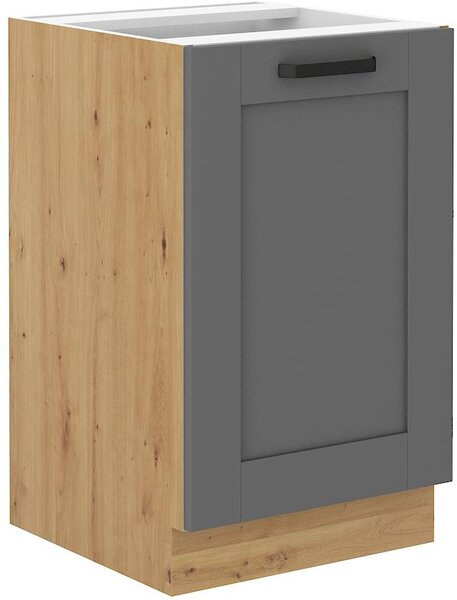 Zondo.hr Donji kuhinjski ormarić Lucid 50 ZL 1F BB (korpus: hrast artisan + front: mdf dustgrey). Akcija -7%. 1134746