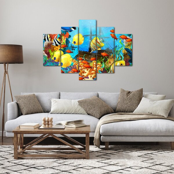 Slika - Barvit koralni greben (150x105 cm)