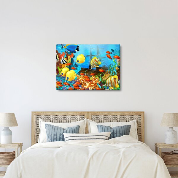Slika - Barvit koralni greben (70x50 cm)