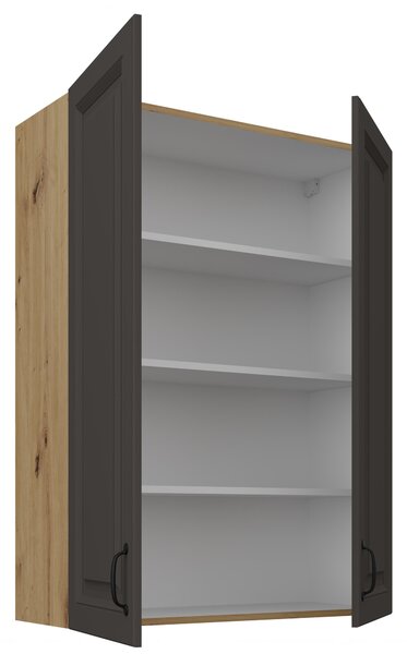 Zondo.hr Gornji kuhinjski ormarić Sheila 80 G 108 2F (korpus: hrast artisan + front: grafit). 1134898