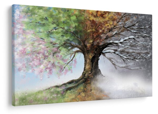 Slika - Drevo štirih letnih časov (90x60 cm)