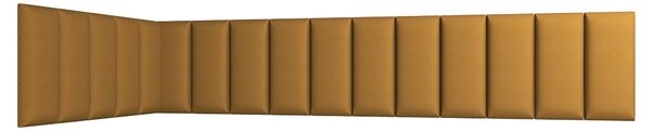 Set 16 tapeciranih panela Quadra 100x220x50 cm (boja senfa)