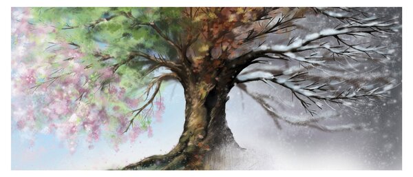 Slika - Drevo štirih letnih časov (120x50 cm)