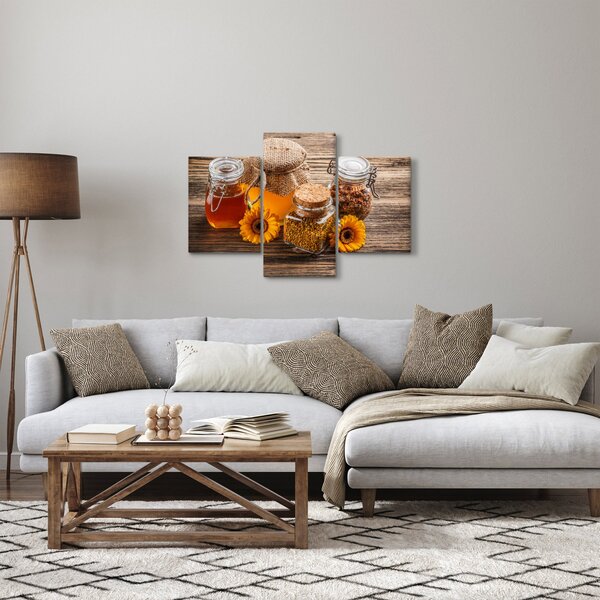 Slika - Tihožitje s kozarci za med (90x60 cm)