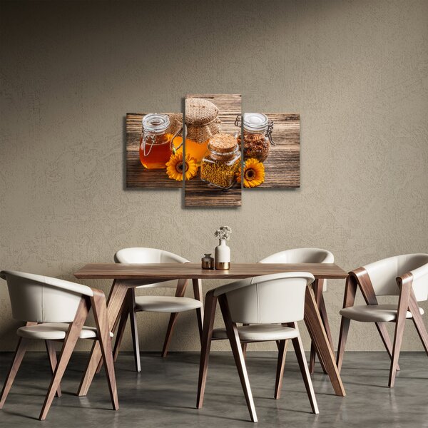 Slika - Tihožitje s kozarci za med (90x60 cm)