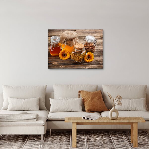 Slika - Tihožitje s kozarci za med (70x50 cm)