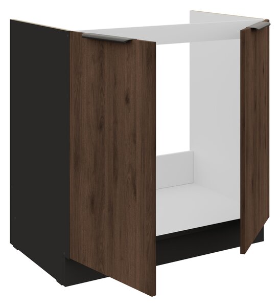 Zondo.hr Donji kuhinjski ormarić Manana 80 ZL 2F BB (korpus: crna mat + front: orah okapi). 1134940