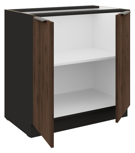 Zondo.hr Donji kuhinjski ormarić Manana 80 D 2F BB (korpus: crna mat + front: orah okapi). Akcija -7%. 1134942