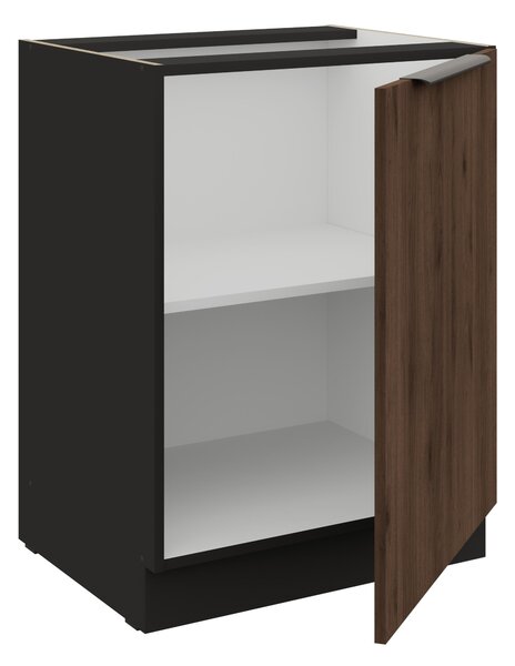 Zondo.hr Donji kuhinjski ormarić Manana 60 D 1F BB (korpus: crna mat + front: orah okapi). 1134945