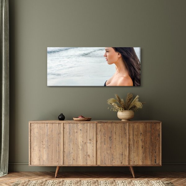 Slika ženske na plaži (120x50 cm)