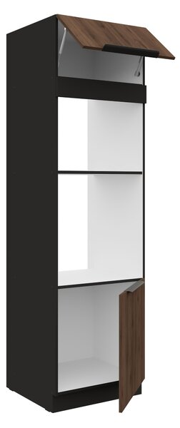 Zondo.hr Kuhinjski ormarić za namirnice Manana 60 DPM 210 2F (korpus: crna mat + front: orah okapi). 1134996