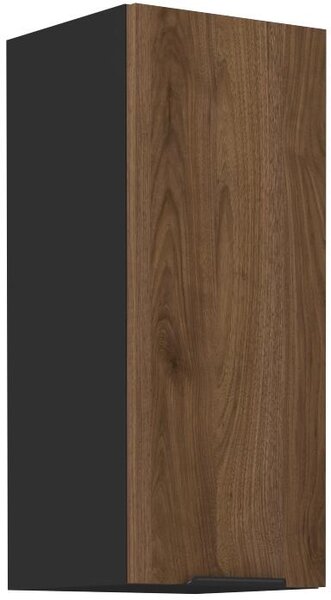 Gornji kuhinjski ormarić Manana 30 G 72 1F (korpus: crna mat + front: orah okapi)
