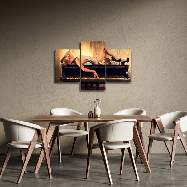 Slika - Ženska za klavirjem (90x60 cm)