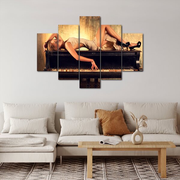 Slika - Ženska za klavirjem (150x105 cm)