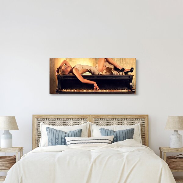 Slika - Ženska za klavirjem (120x50 cm)