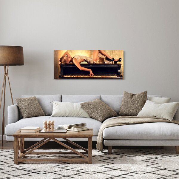 Slika - Ženska za klavirjem (120x50 cm)