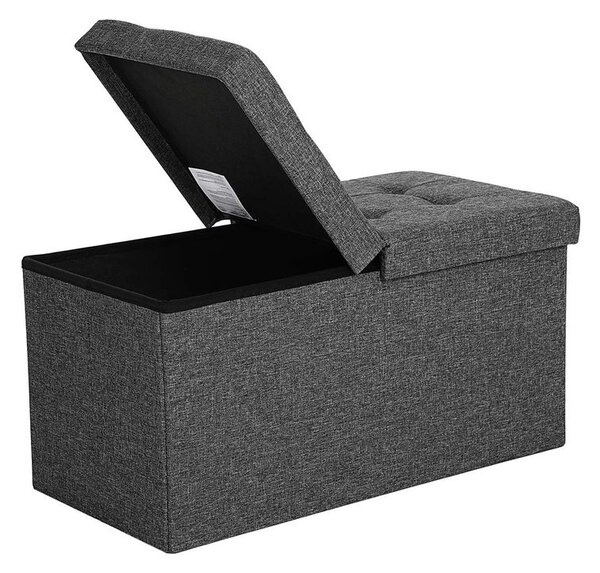 Tabure s prostorom za pohranu OTO, 76x38x38 cm, antracit SongmicsHome