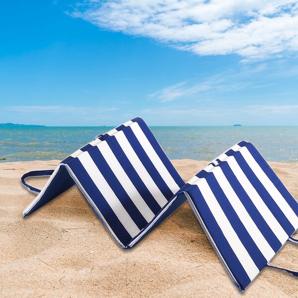 Ležaljka za plažu PRUGE plavo-bijele