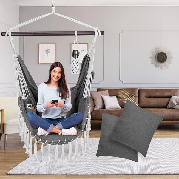 Viseća stolica MANDY, 170x100x150 cm, tamnosiva Detex