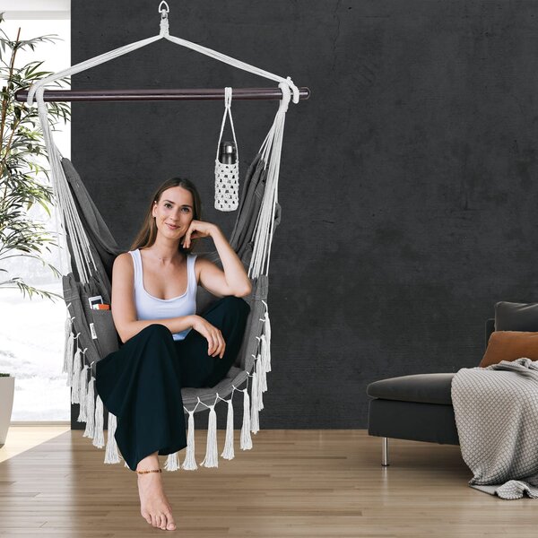 Viseća stolica MANDY, 170x100x150 cm, tamnosiva Detex