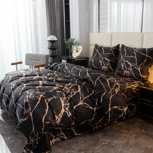 Posteljina od mikrovlakana OBSIDIAN crna Dimenzije posteljine: 70 x 80 cm | 140 x 200 cm