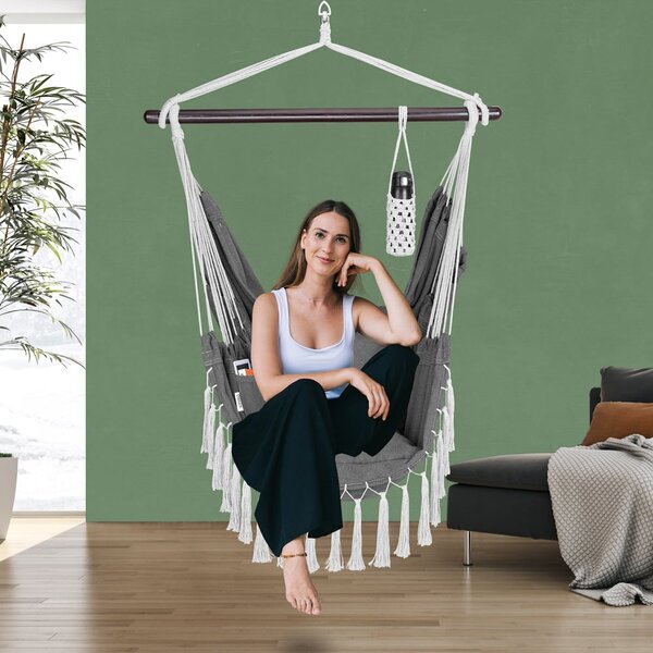 Viseća stolica MANDY, 170x100x150 cm, tamnosiva Detex