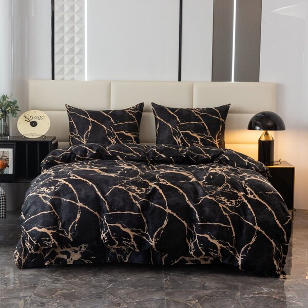 Posteljina od mikrovlakana OBSIDIAN crna Dimenzije posteljine: 70 x 80 cm | 140 x 200 cm