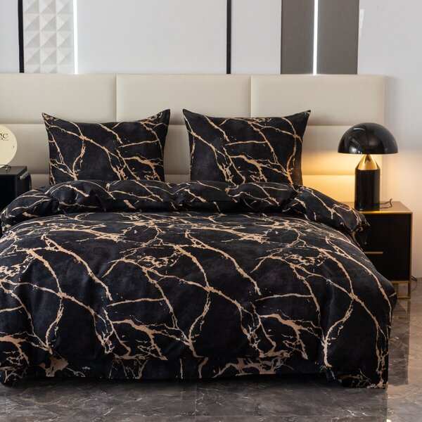 Posteljina od mikrovlakana OBSIDIAN crna Dimenzije posteljine: 70 x 80 cm | 140 x 200 cm
