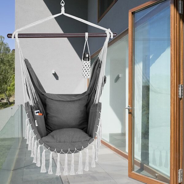 Viseća stolica MANDY, 170x100x150 cm, tamnosiva Detex