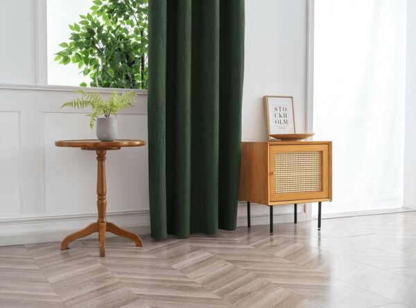 Zavjesa za zamračivanje DUNES VELVET 140x250 cm, tamno zelena Sistem za vješanje: Metalni prstenovi