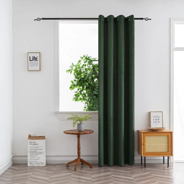 Zavjesa za zamračivanje DUNES VELVET 140x250 cm, tamno zelena Sistem za vješanje: Metalni prstenovi