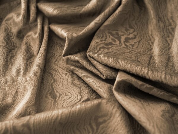Zamračujuća zavjesa DUNES VELVET 140x250 cm, bež-smeđa Sistem za vješanje: Metalni prstenovi