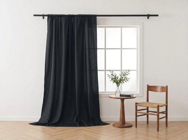 Zavjesa OXFORD LIGHT 140x250 cm, crna Sistem za vješanje: Traka za nabiranje