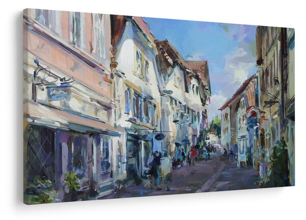 Slika - Aleja starega mesta, akrilna slika (90x60 cm)