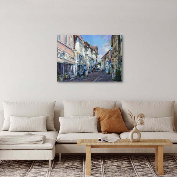 Slika - Aleja starega mesta, akrilna slika (70x50 cm)
