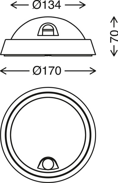 Briloner 3352-015 - LED Vanjska svjetiljka sa senzorom HELSINKI LED/12W/230V IP44