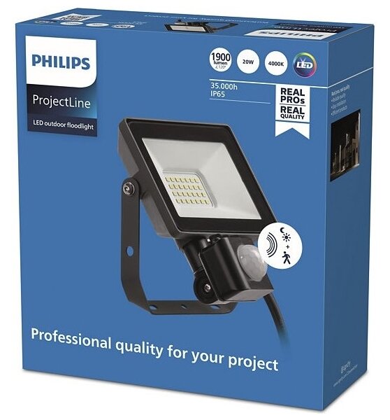 Philips - LED Vanjski reflektor sa senzorom PROJECTLINE LED/20W/230V IP65 4000K