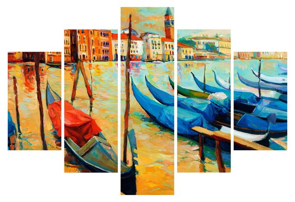 Slika - Pristanišče v Benetkah (150x105 cm)