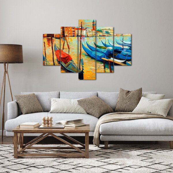 Slika - Pristanišče v Benetkah (150x105 cm)