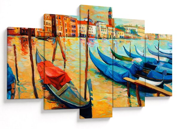 Slika - Pristanišče v Benetkah (150x105 cm)