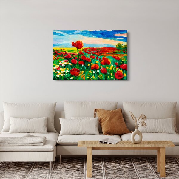 Slika polja z makom (90x60 cm)