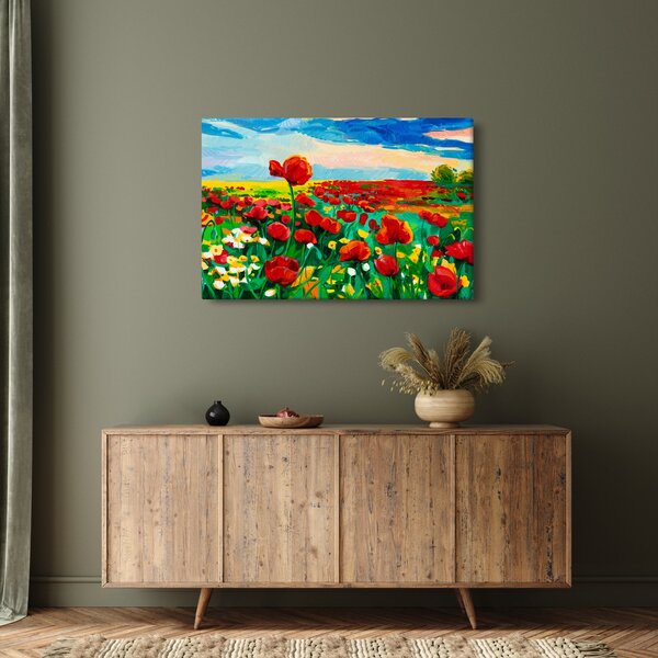 Slika polja z makom (90x60 cm)