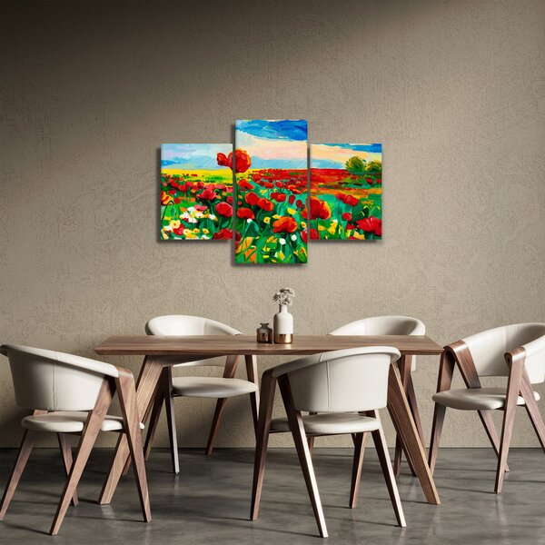 Slika polja z makom (90x60 cm)
