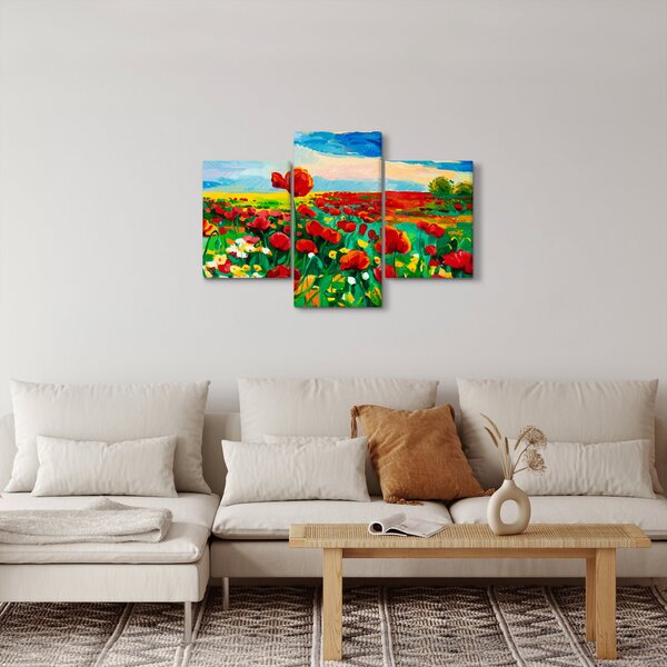 Slika polja z makom (90x60 cm)