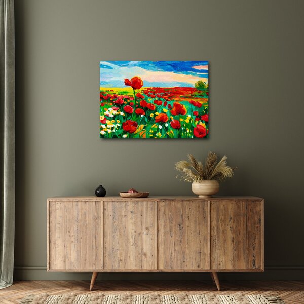 Slika polja z makom (70x50 cm)