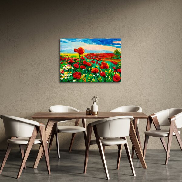Slika polja z makom (70x50 cm)