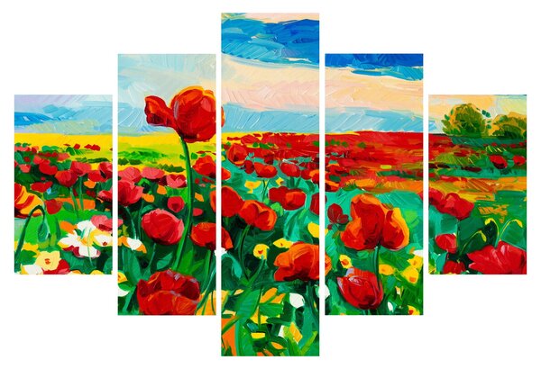 Slika polja z makom (150x105 cm)